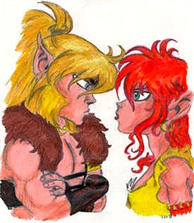 Cutter and Ember from ElfQuest